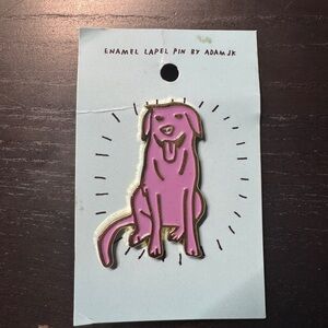 Adam JK Purple Dog Enamel Lapel Pin